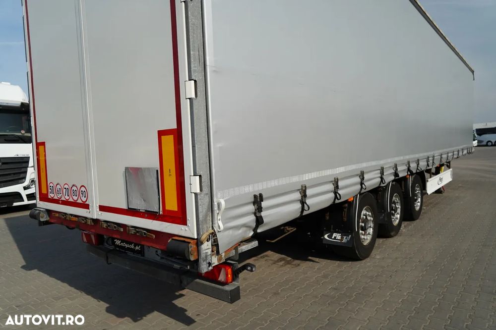 Fliegl MEGA CORTINĂ / REMORCA DIN OȚEL - 7 M / ACOPERIȘ CULISANT / PLATĂ JOSĂ - 13