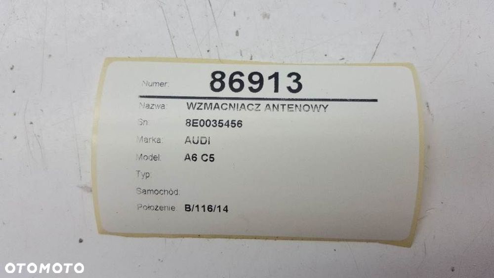 WZMACNIACZ ANTENOWY AUDI A6 C5 8E0035456 - 2