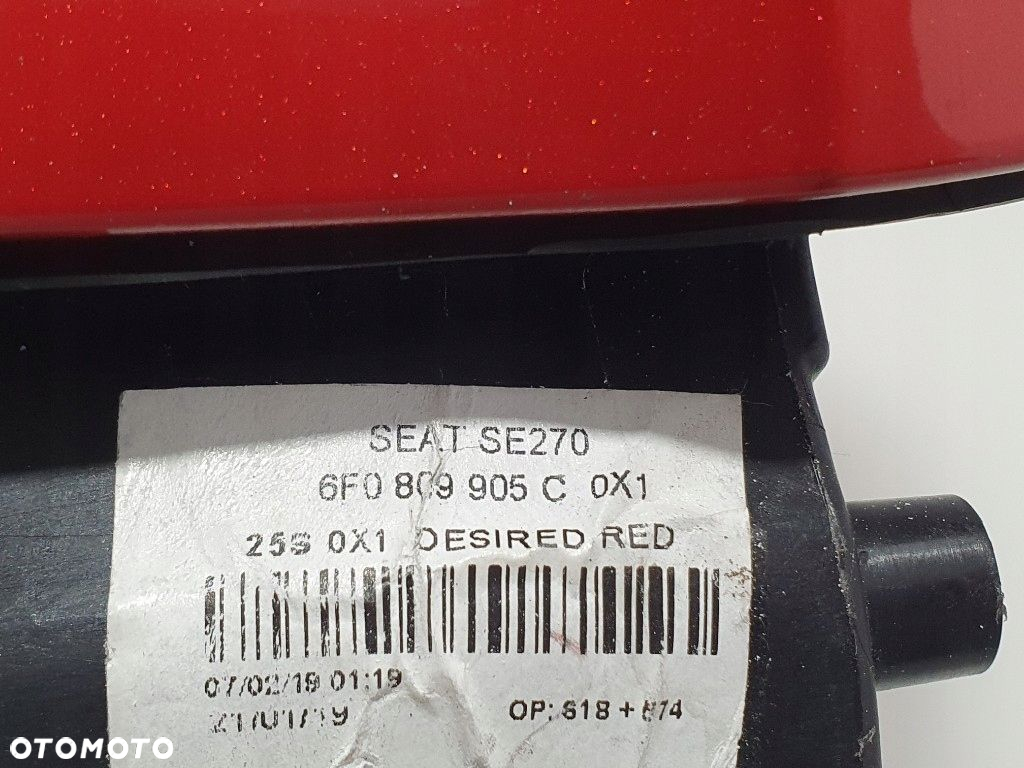 SEAT IBIZA V KLAPKA WLEW PALIWA CZERWONY L0X1 6F0809905C ORYGINAŁ SIŁOWNIK - 3