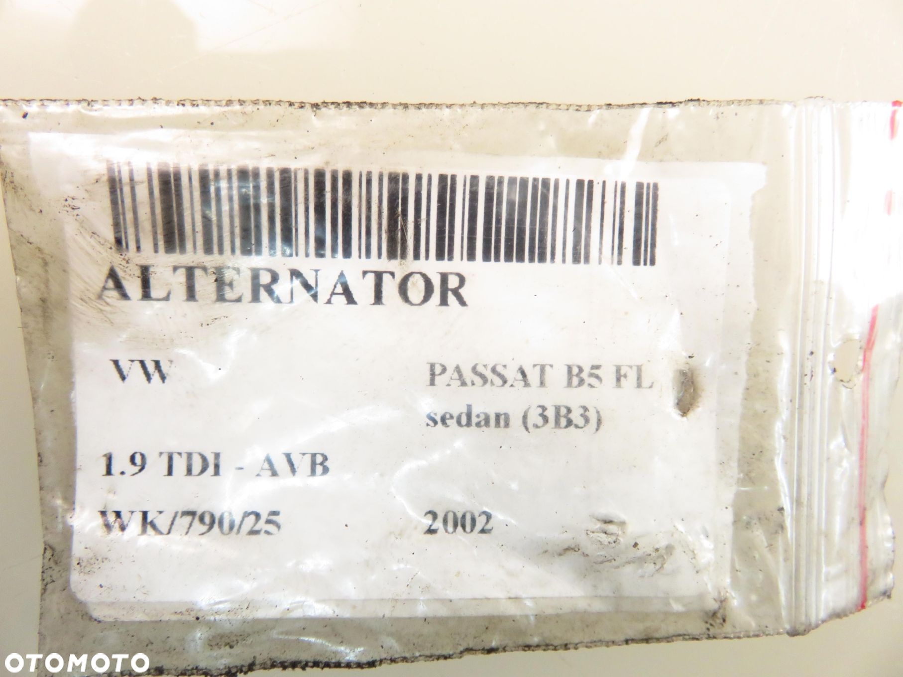 ALTERNATOR VW PASSAT B5 FL  1.9 TDI PD 101 - AVB 06F903023F 0124525066 - 8