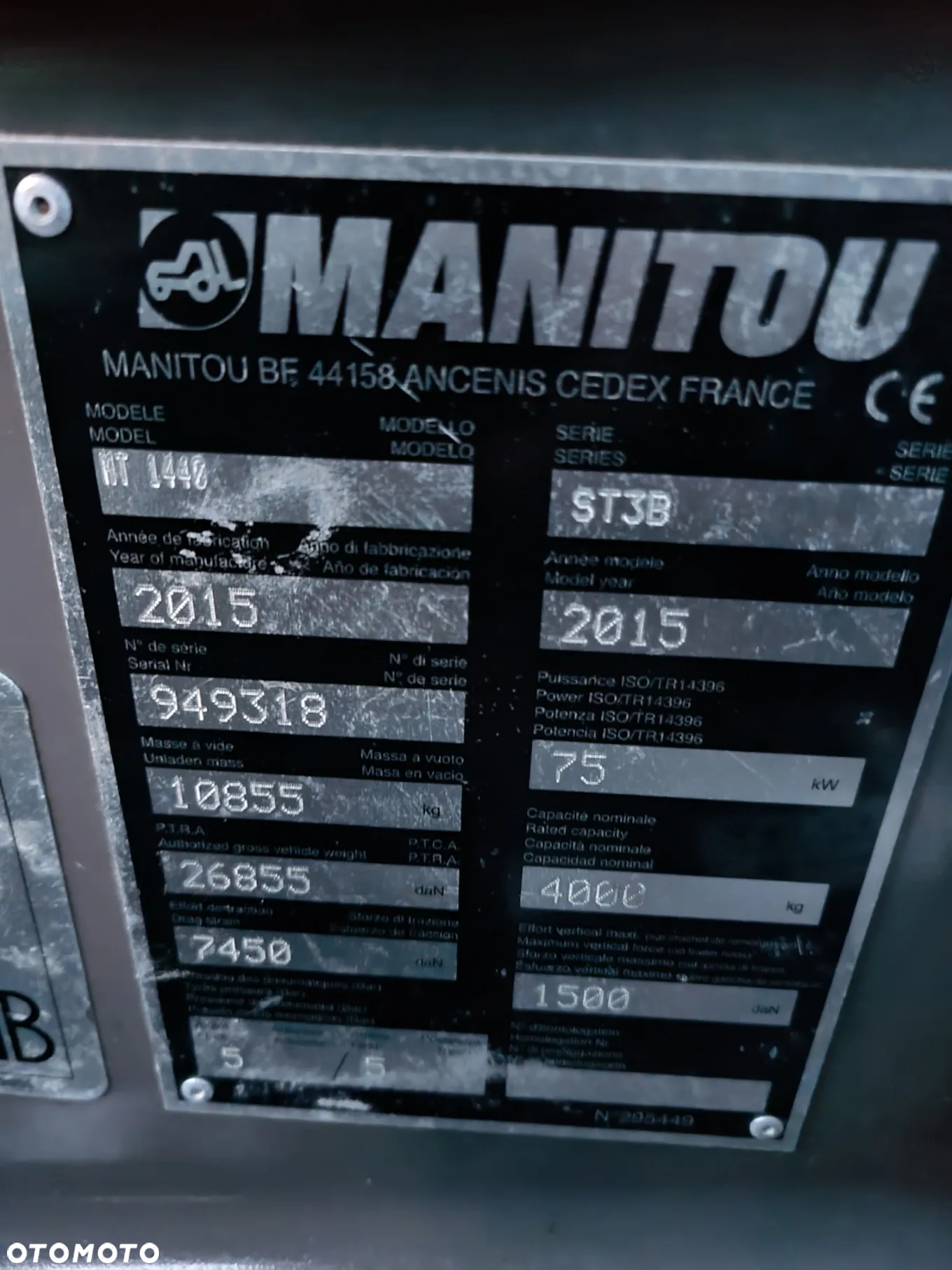 Manitou Ładowarka teleskopowa MT1440 JakNowa 2016r z Norwegii niski przebieg 3121 mtg Oryginał 14 metrów PERKINS SILNIK - 29