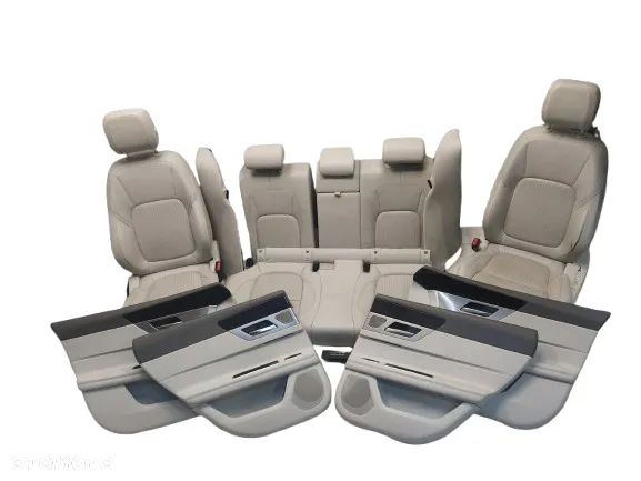 JAGUAR XF X260 FOTELE LEWA PRAWA PRZÓD PRZEDNIE KANAPA TYŁ TYLNA PODGRZEWANE ELEKTRYCZNE WENTYLOWANE BOCZKI DRZWI KOMPLET ORYGINAŁ - 1