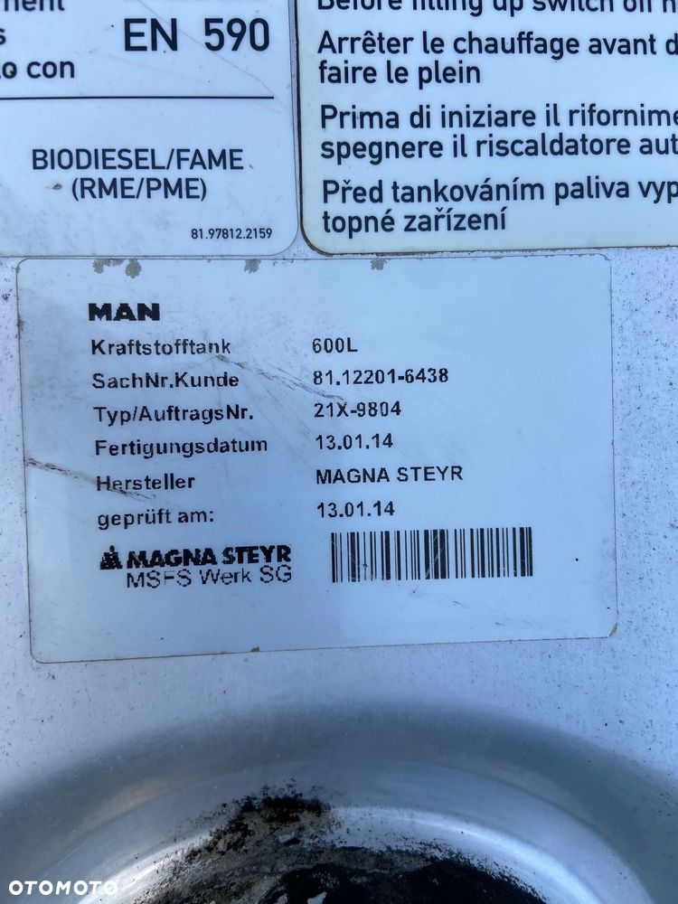 Zbiornik paliwa MAN TGX TGS 600 litrów bak - 6