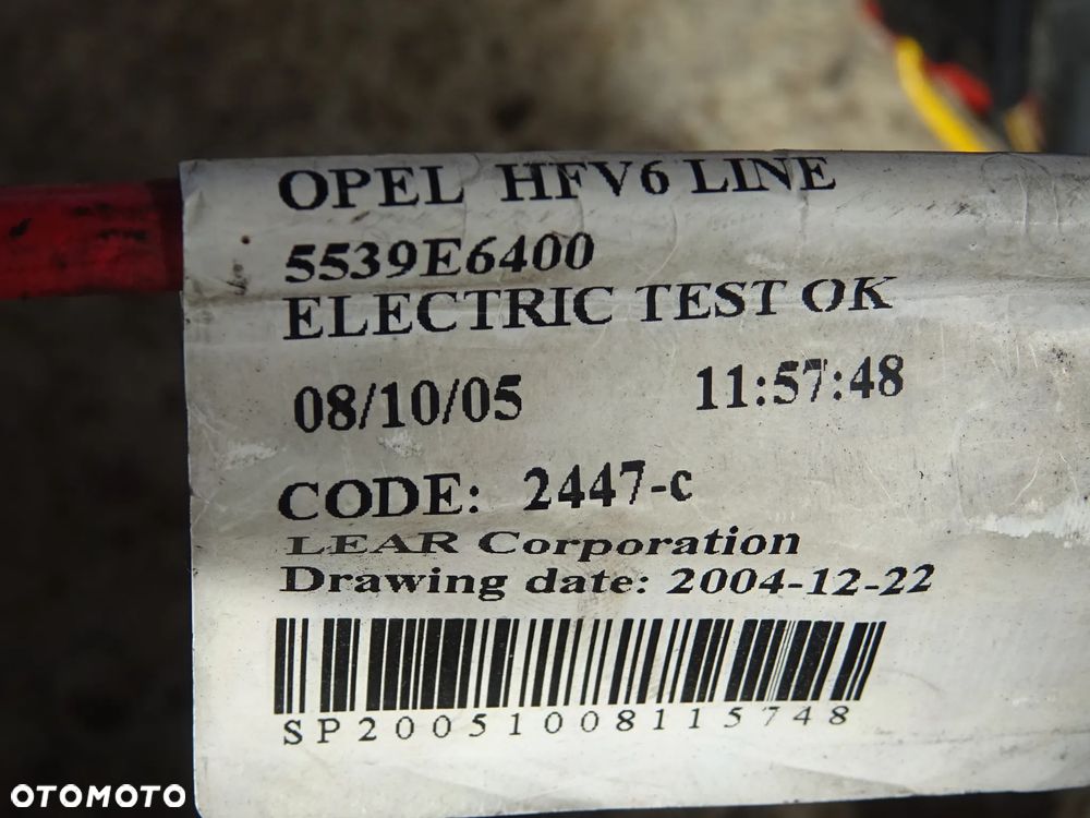 WIĄZKA INSTALACJA ELEKTRYCZNA SILNIKA 2,8 V6 OPEL VECTRA C SIGNUM SAAB - 12