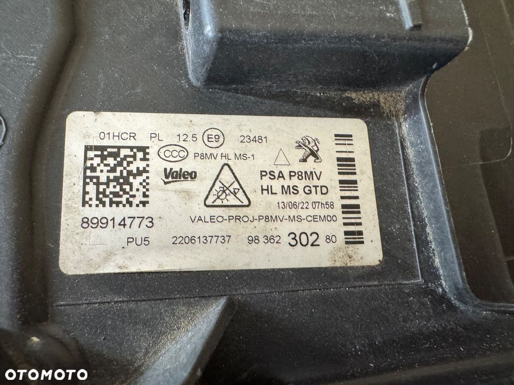 Zderzak przód maska belka lampa lewa lampa prawa peugeot 3008 II lift - 19