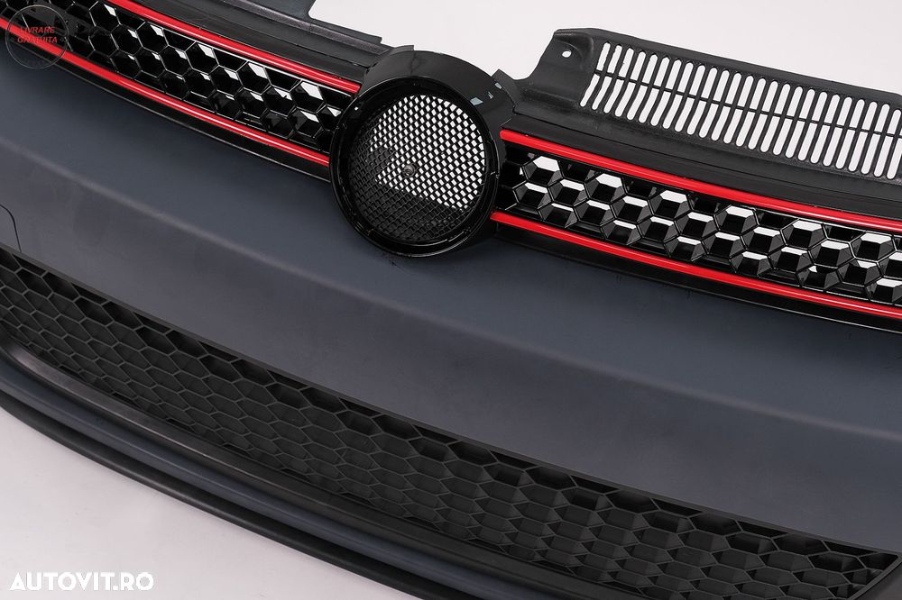 Bara Fata cu Faruri LED U Design cu Strip Rosu semnal dinamic VW Golf VI 6 (2008-2- livrare gratuita - 4