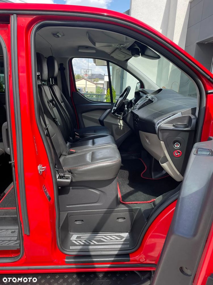 Ford TRANSIT CUSTOM LONG L2H1 Klima Navi Kamera Grzane Fotele 2xDrzwi Boczne Skóry Dubel Kabina 6os. Tempomat 2xPdc Rury - 27