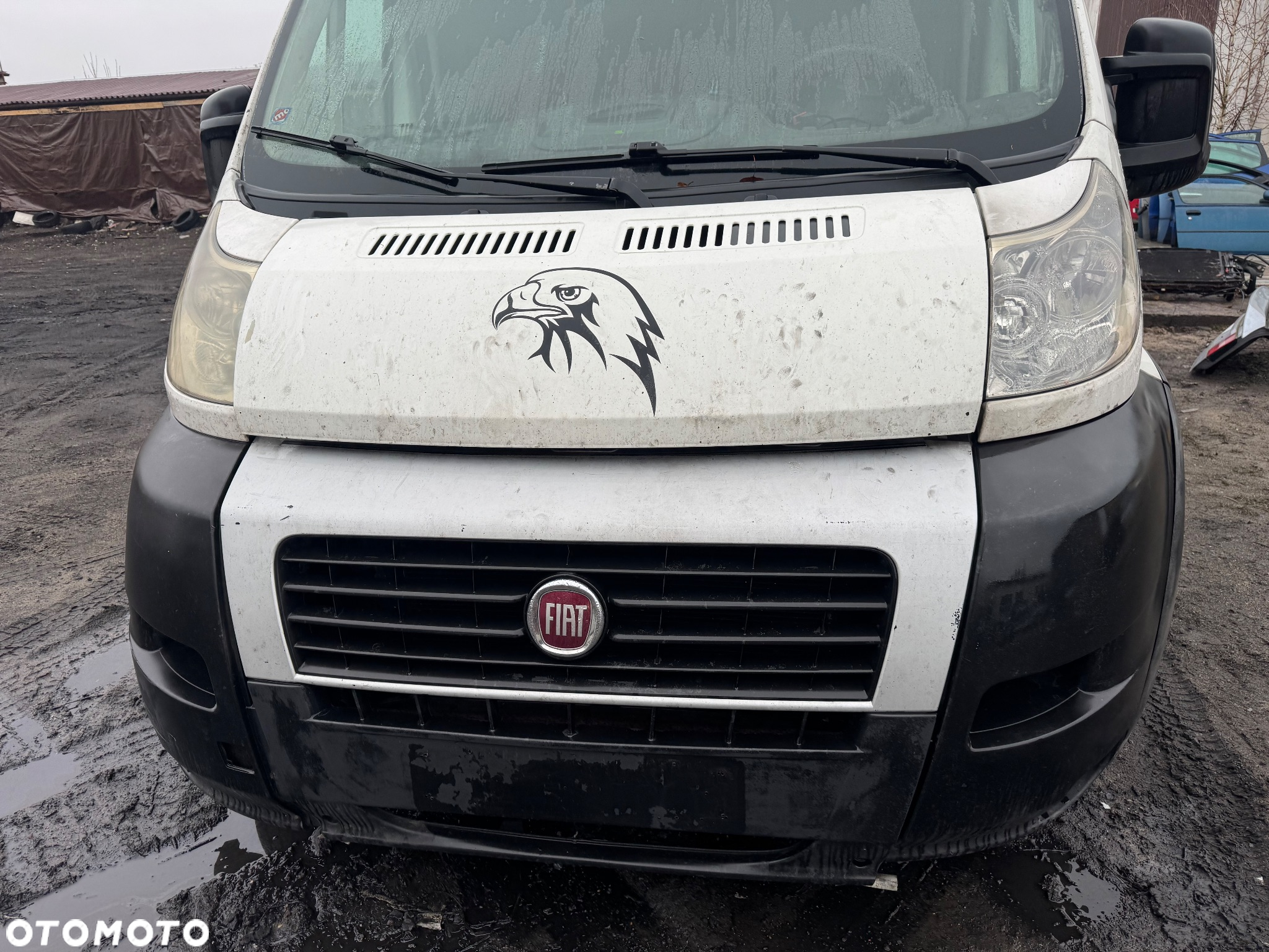 Fiat ducato 3 2006-2014 przód  kompletny biały błotniki drzwi pas przedni lampy grill maska zderzak drzwi tylne boczne wszystkie części do ducato - 2