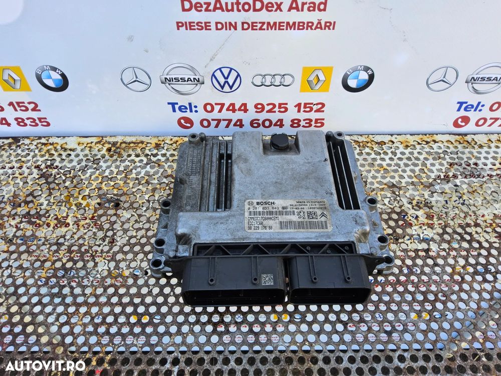Calculator motor Peugeot 3008 1.6hdi cod 9822917680 ecu motor 1.6 euro 6 0281033849 - 2
