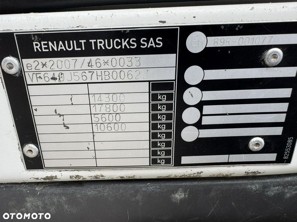 Renault D14 wywrotka 3 stronna, Hds palfinger pk 8501 - 9