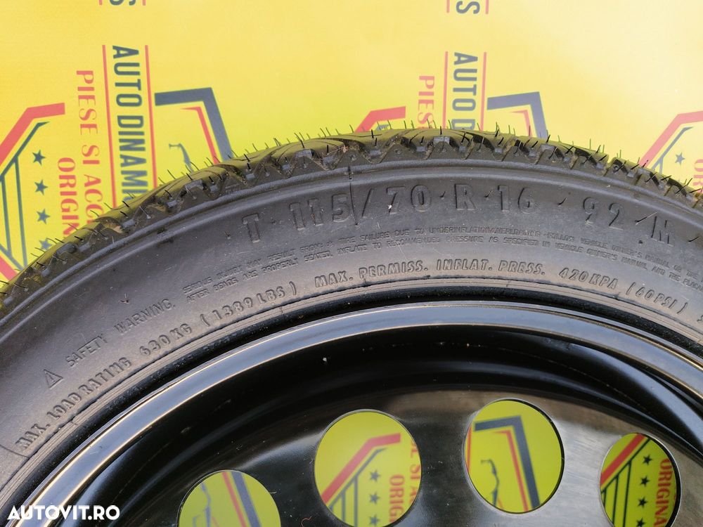 Roata rezerva slim SH Opel GM Astra Adam Meriva Vectra Signum Zafira - 3