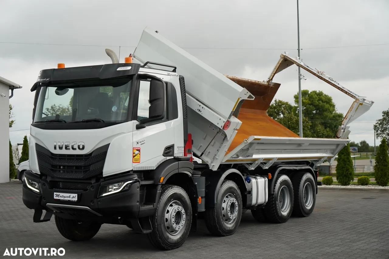 Iveco X-WAY 480 / 8X4 / BASCULATOR DUBLU / HIDRAULIC LATERAL / CLAPETĂ HIDRAULICĂ / AUTOMAT / IMPORTAT - 9