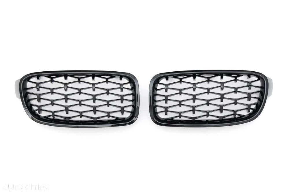 Grile Nari M Diamond BMW F30 F31 Negru Lucios Complet, Grila Dubla - 3