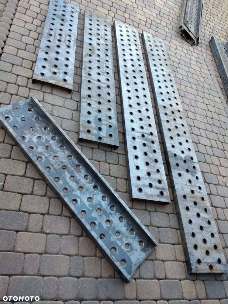 TRAPY WJAZDOWE PODJAZDY NAJAZDY STALOWE szerokość 180-500mm Motocyklowe koparki kosiarki wózki inwalidzkie komponenty do budowy trap blacha rynna zawieszki płetwa ceownik - 12