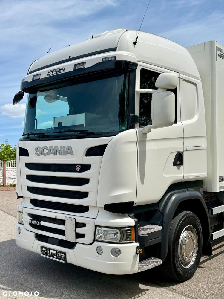 Scania SCANIA R450 / IZOTERMA / KONTENER / DO ŻYWCA / SILNIK 6 CYLINDROWY / 13 LITROWY  / KLIMA POSTOJOWA / WINDA / SPROWADZONY / SYPIALKA / AUTOMAT / 18 PALET / E6 / STAN BARDZO DOBRY - 12