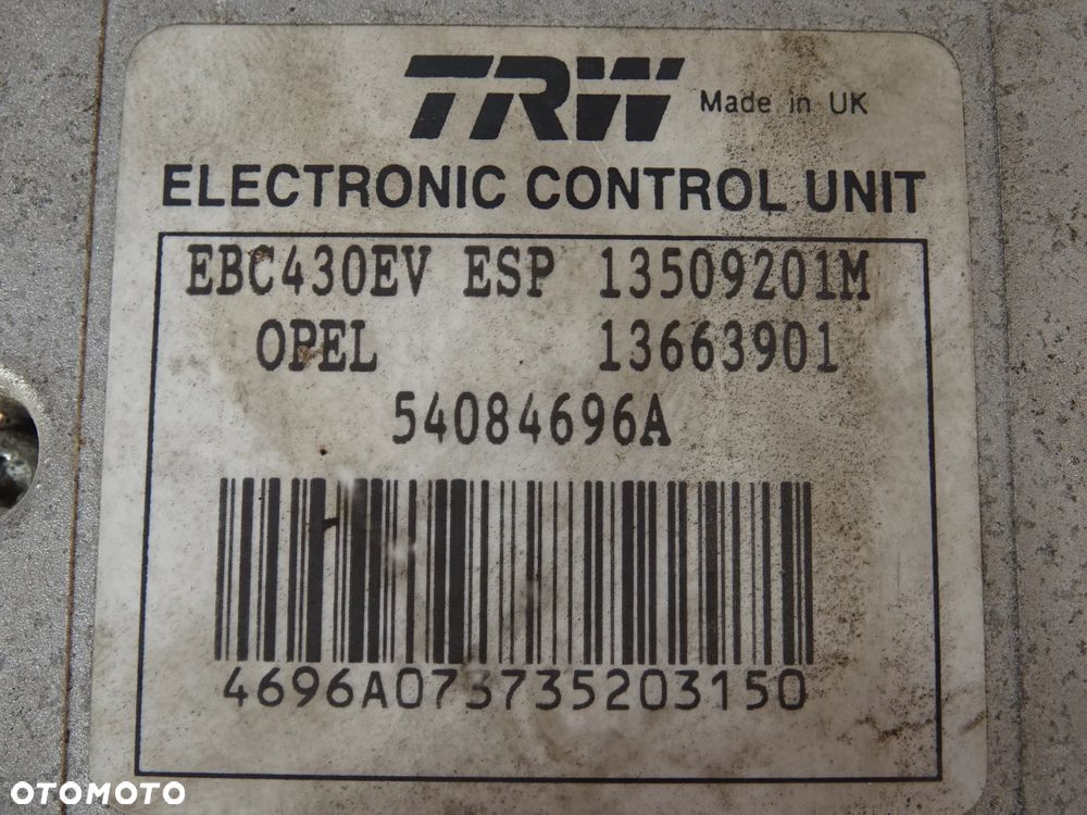 POMPA STEROWNIK ABS + ESP + TC OPEL VECTRA C GTS SIGNUM 54084711A 54084636H 54084696A 2,2D 2,0T 3,2 V6 3,0 1,9 przycisk - 23