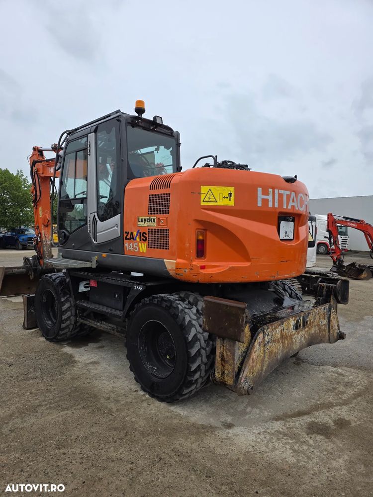 Hitachi ZX145 - W excavator pe roti pe pneuri compact - 12