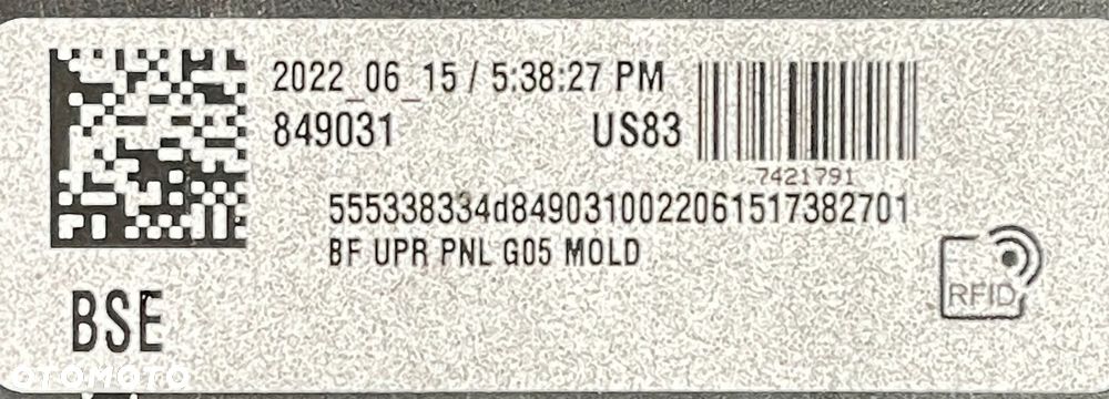 BMW X5 G05 ZDERZAK PRZEDNI PRZÓD POD PDC 7421791 - 9
