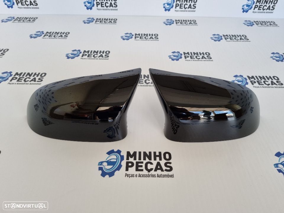 Capas de espelho BMW X3 (F25) X4 (F26) X5 (F15) X6 (F16) Preto Brilho Look M - 1
