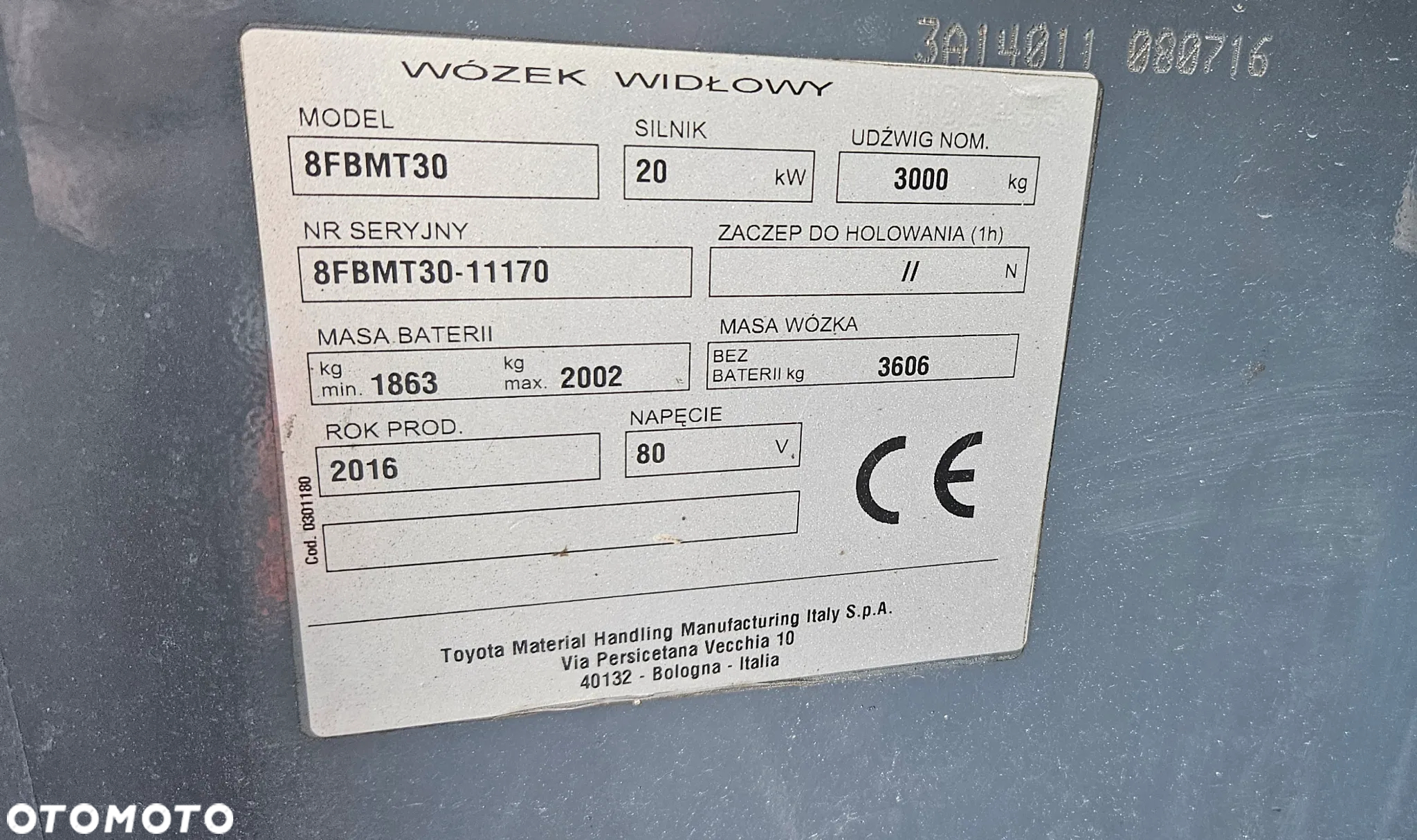 Toyota 8FBMT30 - 8