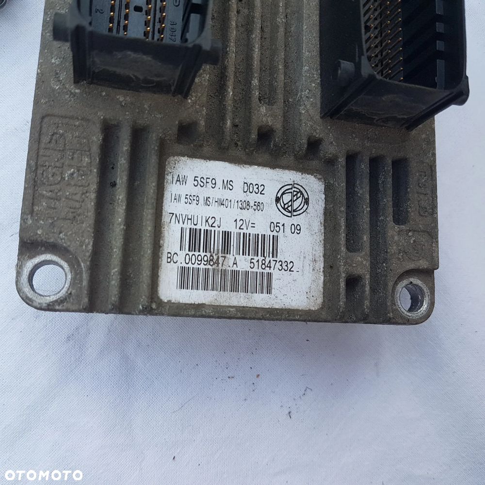 STEROWNIK komputer bsi kluczyk 2 szt zestaw startowy silnika od SKRZYNI AUTOMATYCZNEJ robot selespeed FIAT 500 fiorino grande punto evo mito idea musa ypsilon doblo bravo II panda MAGNETI MARELLI IAW5SF9.MS 51847332 - 16