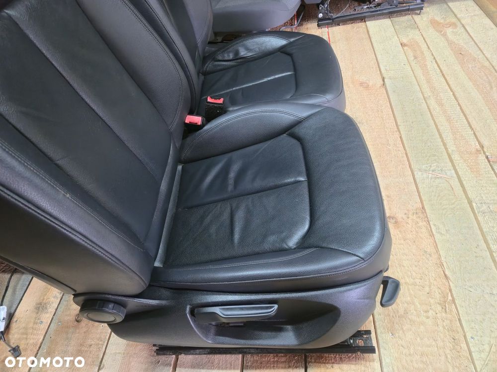 Komplet skórzanych foteli Audi A3 8V Sportback zestaw czarna skóra - 6