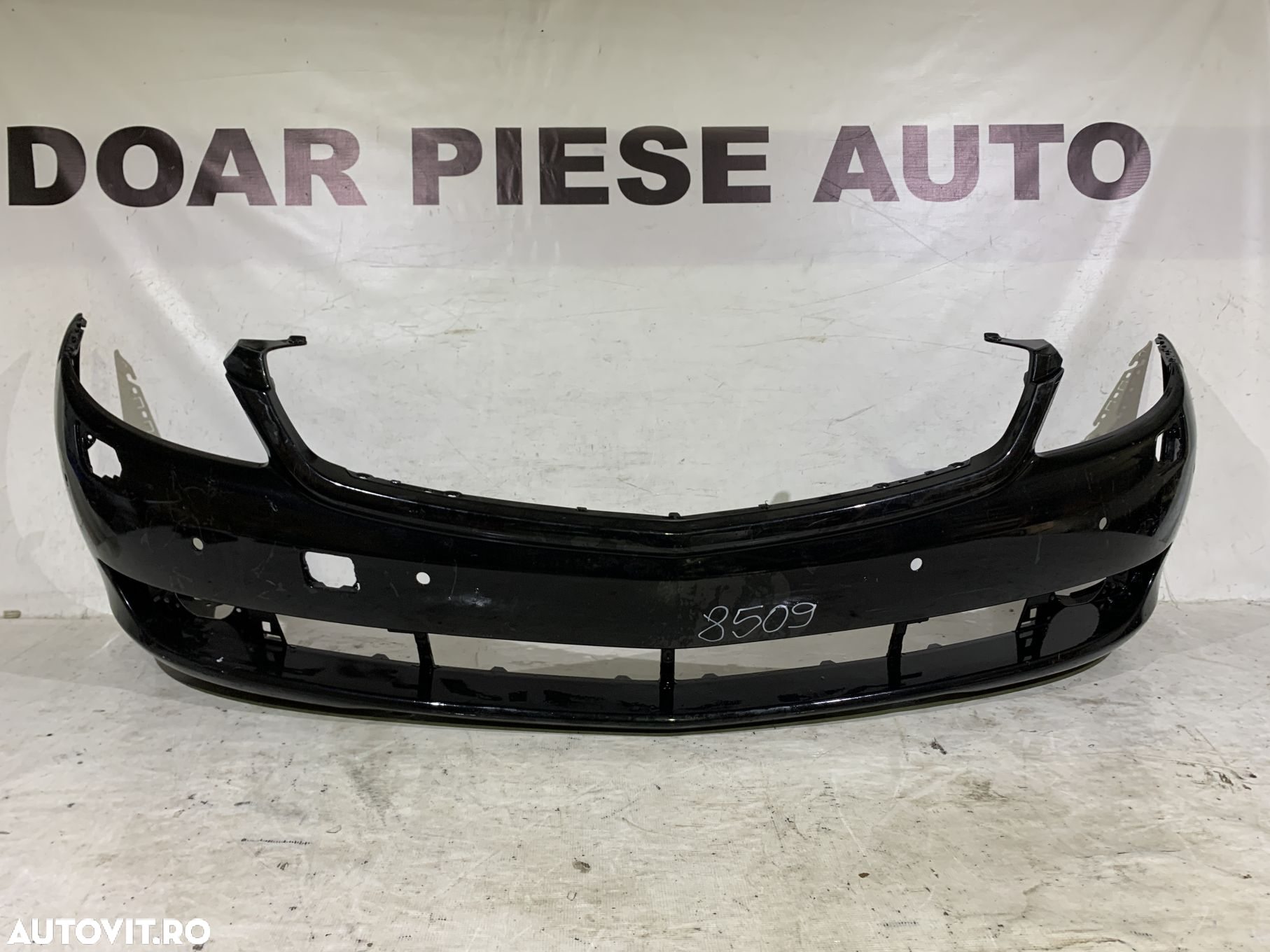 Bara fata Mercedes CL, W216, 2006, 2007, 2008, 2009, 2010, cod origine OE A2168800040, cu gauri pentru spalatori faruri si senzori de parcare (6). - 2
