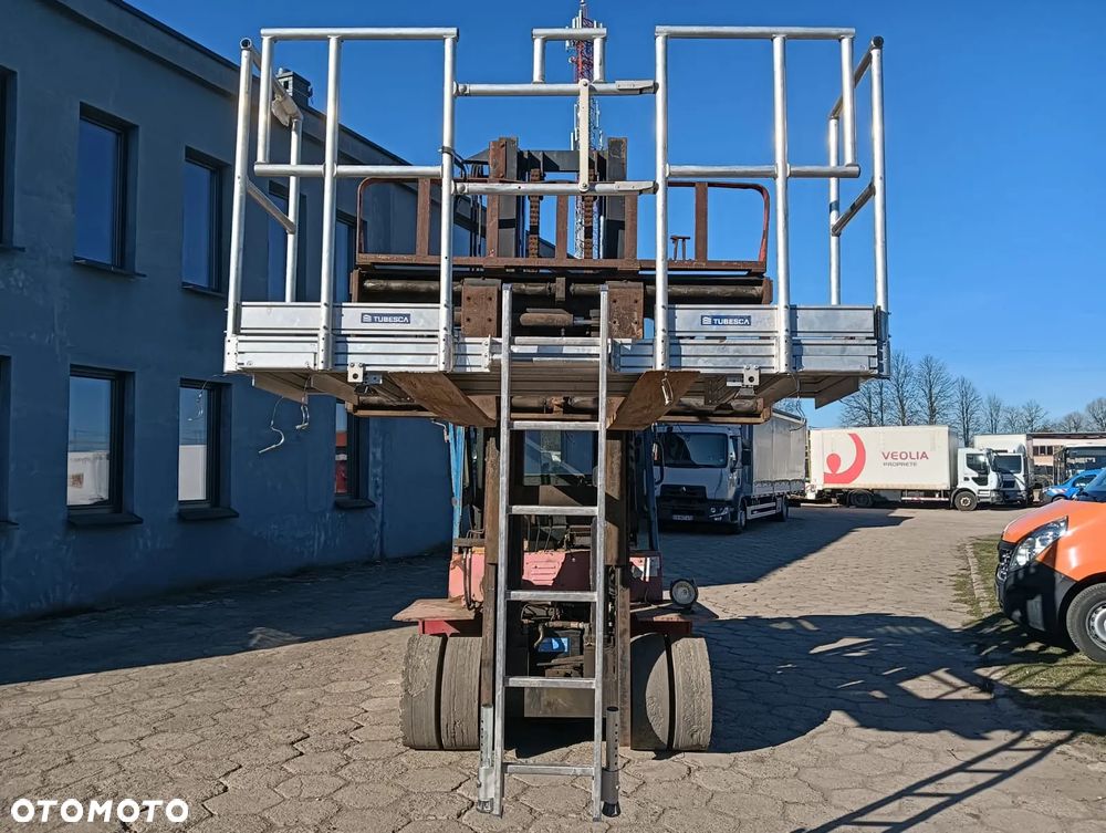 Podest rusztowanie platforma robocza podest z drabiną składany aluminiowy - 2