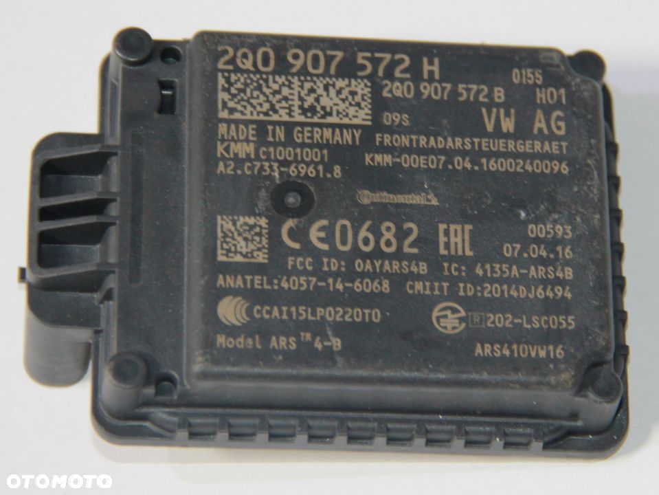 AUDI SEAT SKODA VW RADAR SENSOR MODUŁ 2Q0907572H B