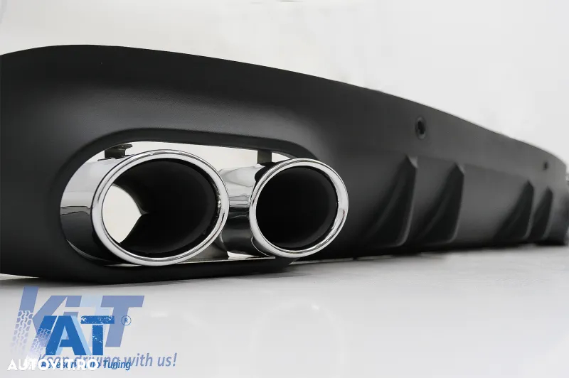 Difuzor Bara Spate cu Ornamente toba compatibil cu Mercedes CLS-Class C257 (2018-up) CLS53 Design Chrome - 4