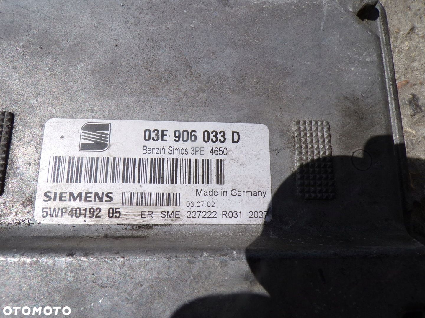 KOMPUTER SILNIKA STEROWNIK SEAT IBIZA III 1.2 12V 03E906033D - 2