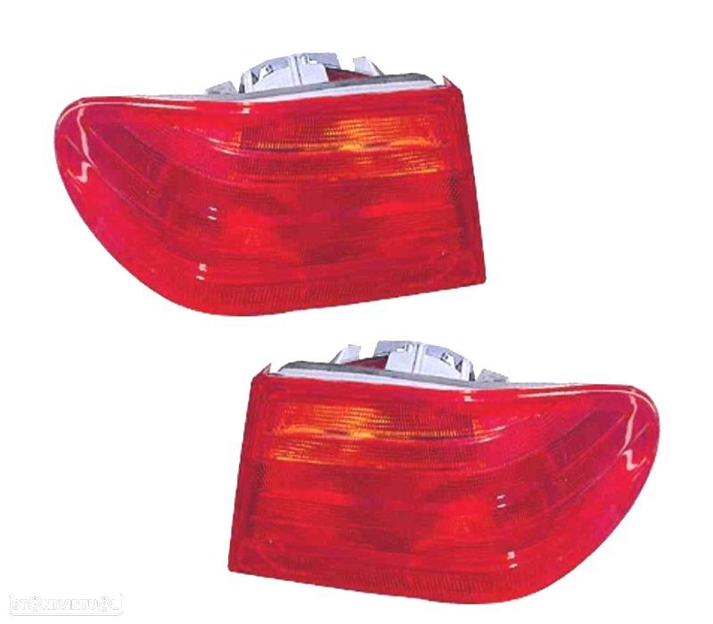 FAROLINS PARA MERCEDES W210 E-CLASS BERLINA 95-99 VERMELHO - 1