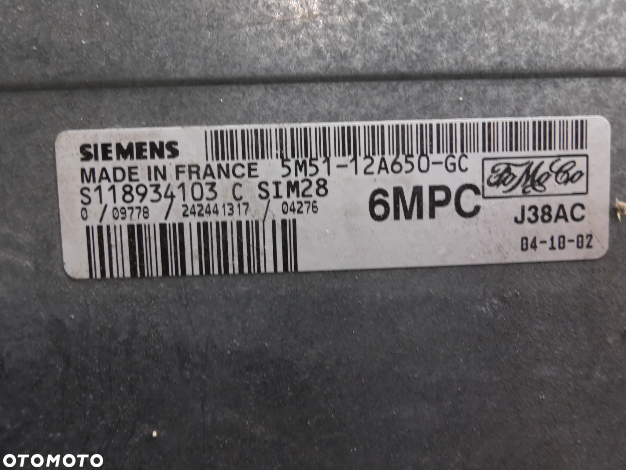KOMPUTER STEROWNIK SILNIKA FORD FOCUS MK2 MKII 1.4 5M5112A650GC + WTYCZKA INSTALACJA - 3
