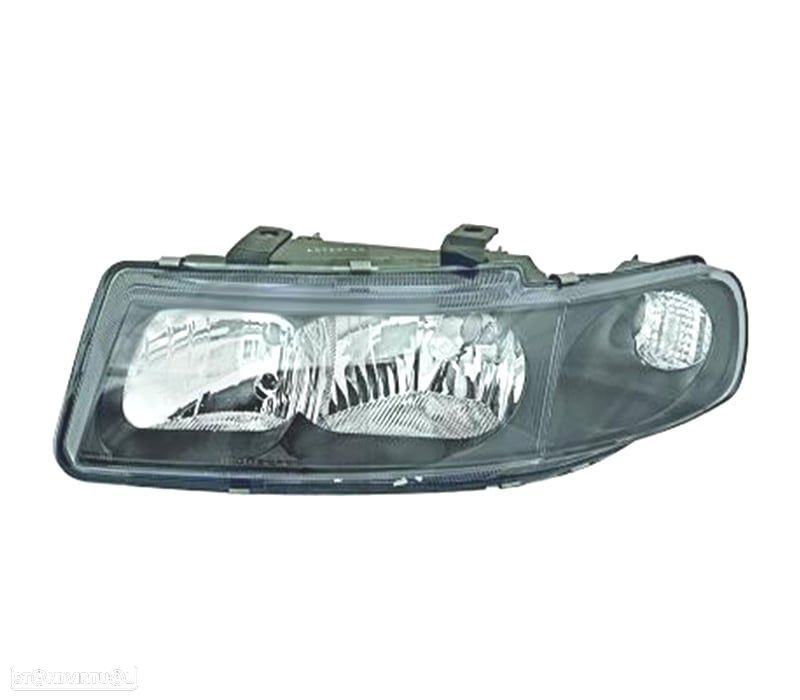 FAROL ESQ PARA SEAT LEON TOLEDO 99-05 FUNDO PRETO - 1