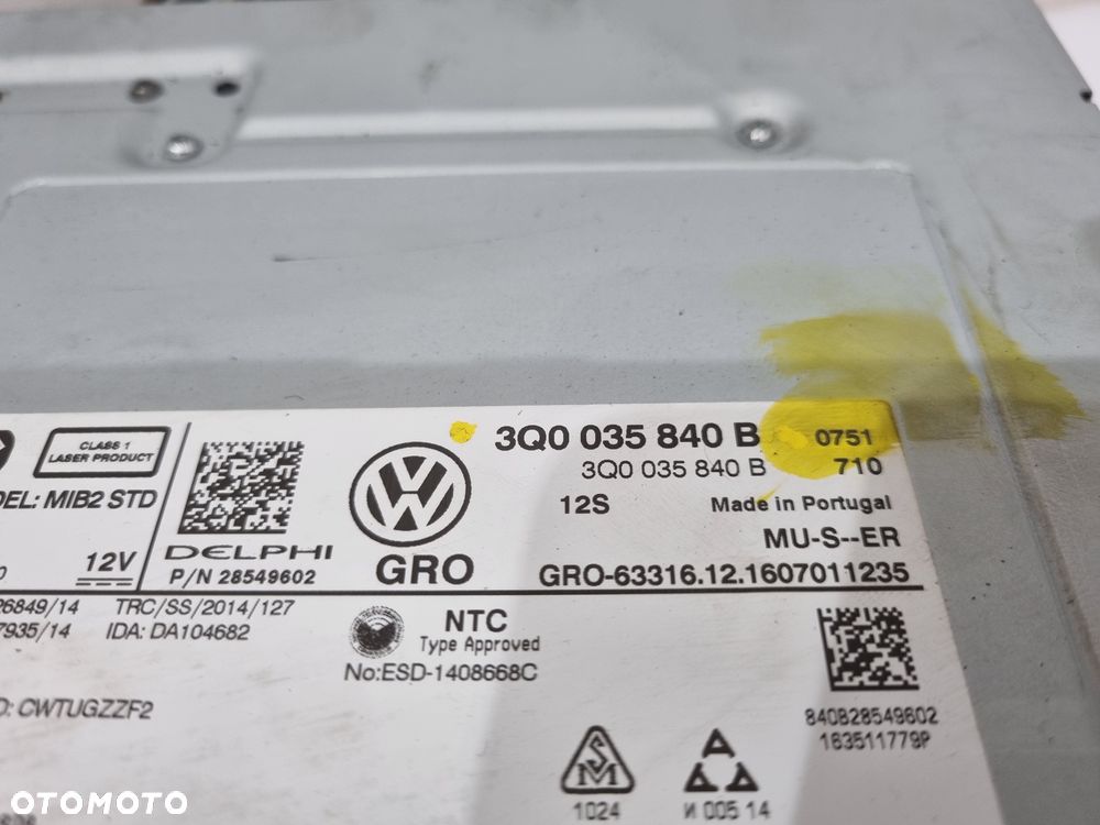 VW TIGUAN II 5NA CRAFTER II RADIO NAWIGACJA MIB2 3Q0035840B 7C0919606 - 6
