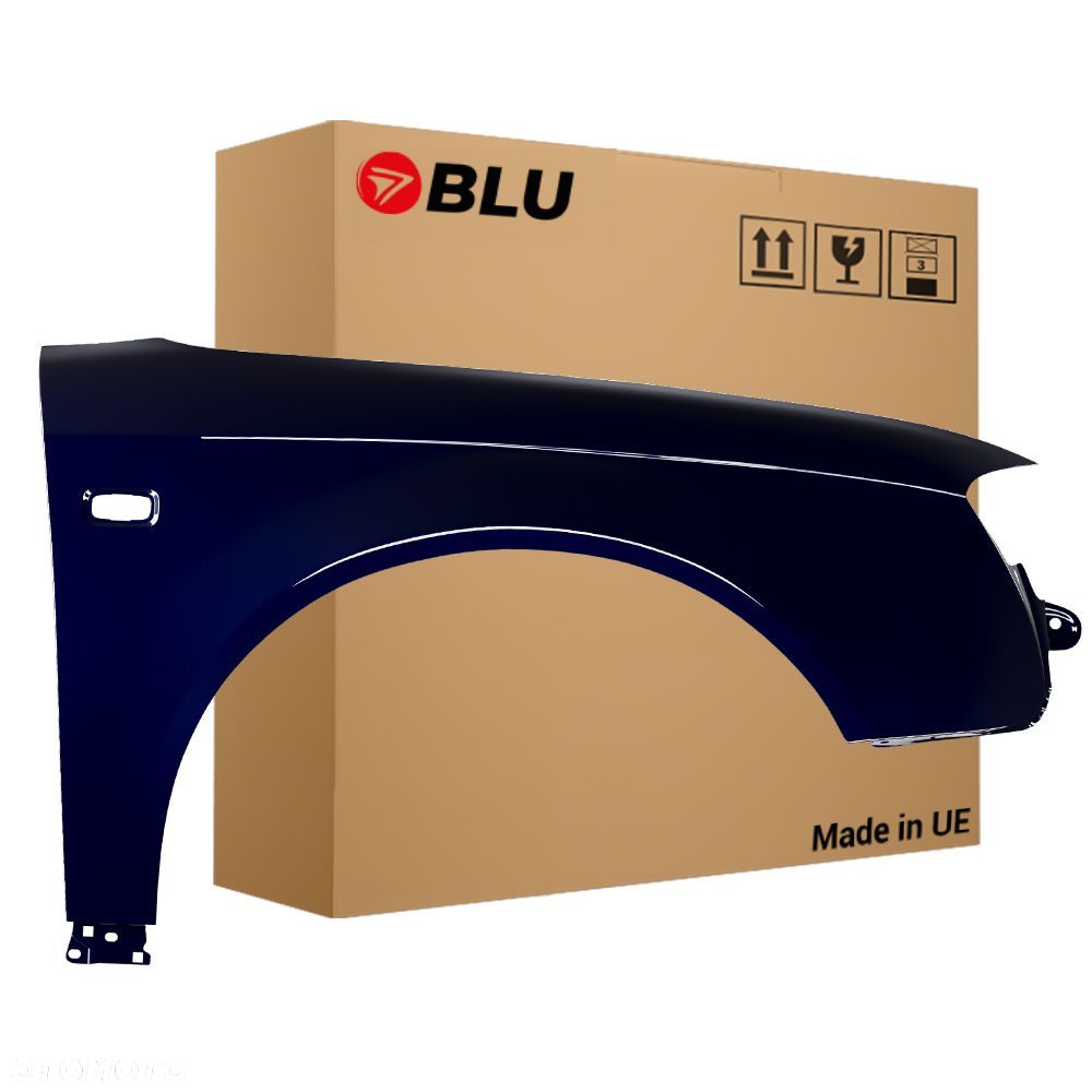 BLU Błotnik AUDI A4 B7 LZ5L prawy niebieski 04-08 przód ocynk MingBlau