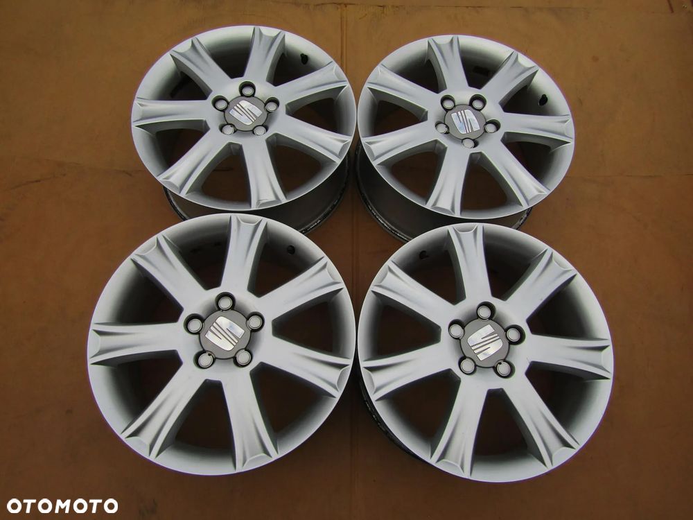 4x Felgi Aluminiowe 17 Seat Leon Altea VW Caddy Golf V VI T4 Jetta Skoda Octavia II 7 j 5x112 ET54 piasta 57,1 nr oryginału 1P0601025J - 4