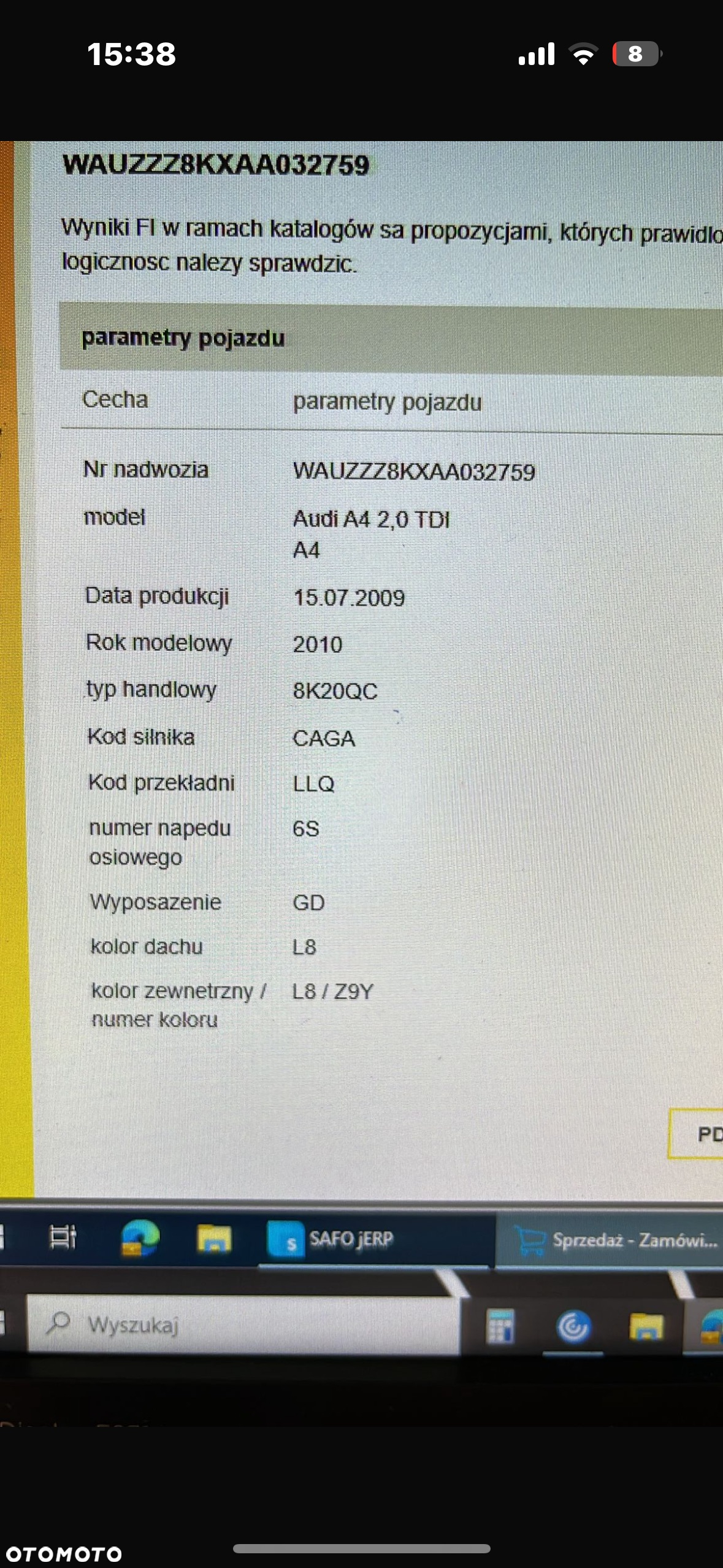 SKRZYNIA BIEGÓW MANUAL LLQ 2.0 TDI AUDI A4 B8 A5 - 5