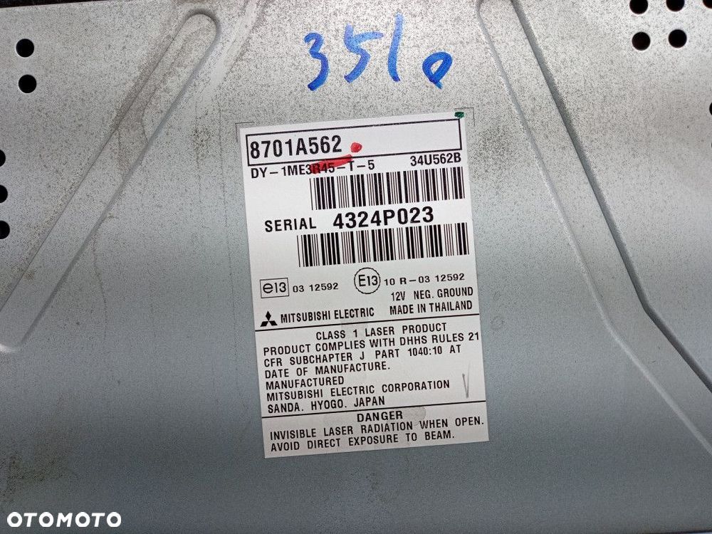 MITSUBISHI ASX I RADIO FABRYCZNE CD 8701A562 - 7