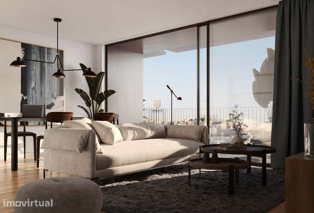 Apartamento T2 em condomínio de luxo com 96 m2 e varanda de 11.6 m2. - Grande imagem: 3/20