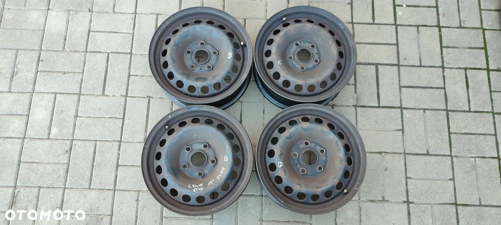 FELGI STALOWE 5x112 6.5x15 CALI ET47 AUDI SEAT SKODA VW KOMPLET 4 sztuki - 1