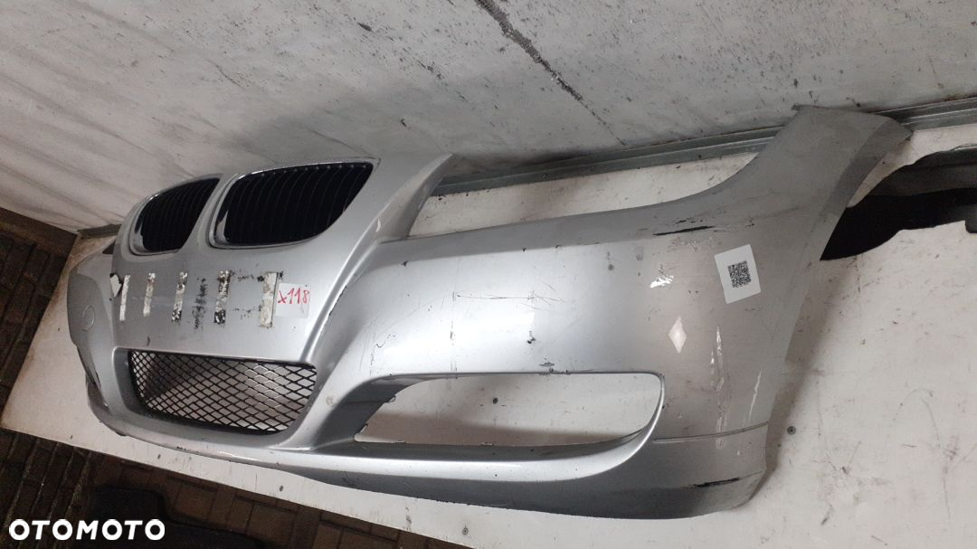 * ZDERZAK PRZÓD PRZEDNI DO BMW SERII 3 E90 E91 TITANSILBER SREBRNY HALOGENY LIFT FL - 3