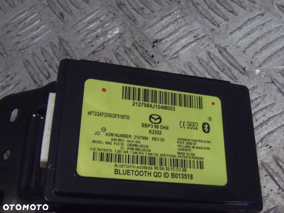 MAZDA 3 09-13 MODUŁ BLUETOOTH BBP366DHX - 2