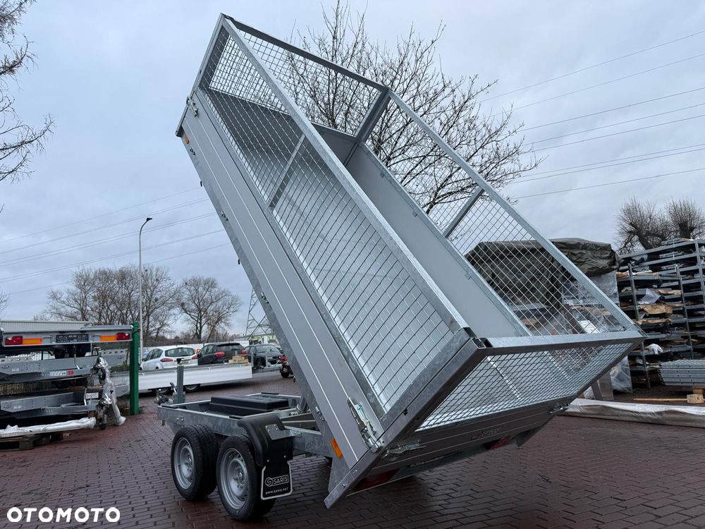 Saris Przyczepa Kiprowana Saris Tipper K1 306 170 2700 2 + nadstawki siatkowe 306x170x30cm 2 osie DMC 2700kg WYPRZEDAŻ! - 11