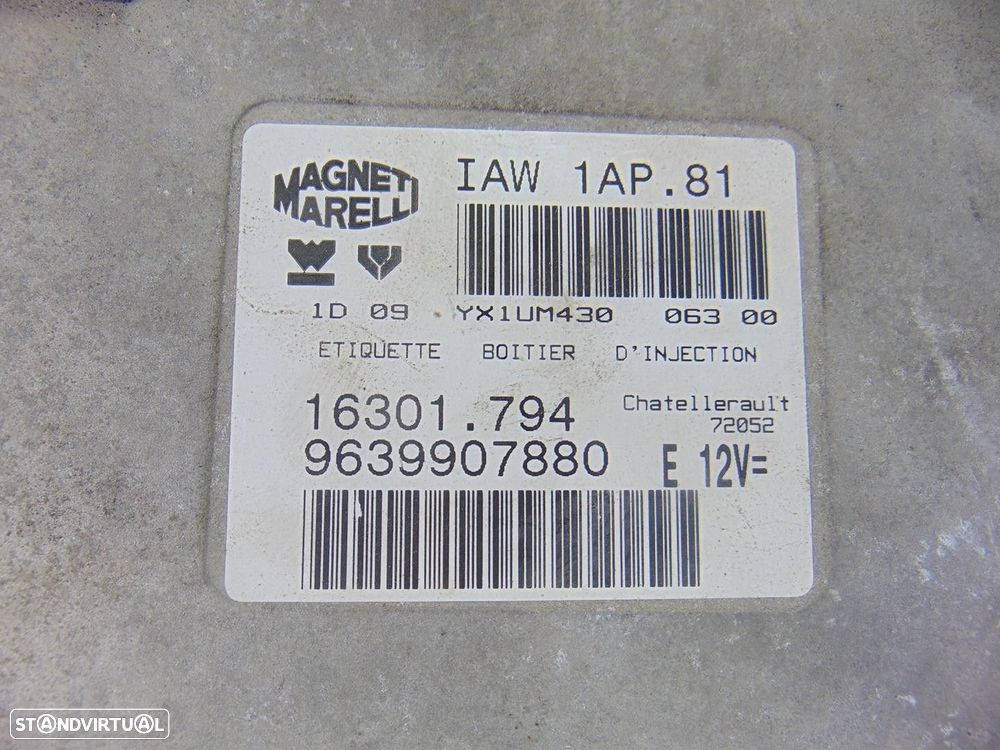 CENTRALINA MOTOR UCE PEUGEOT 206 FASTBACK 2000 -9639907880 - 3