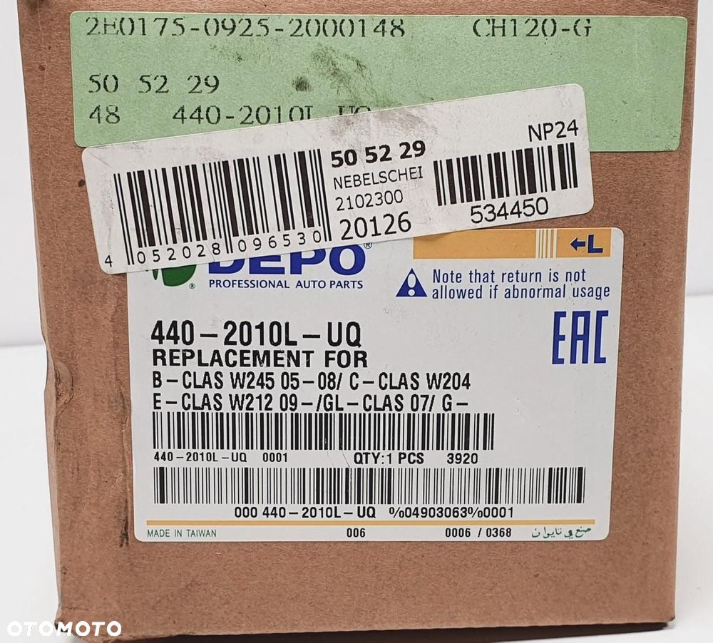 HALOGEN LEWY MERCEDES W212 - 5