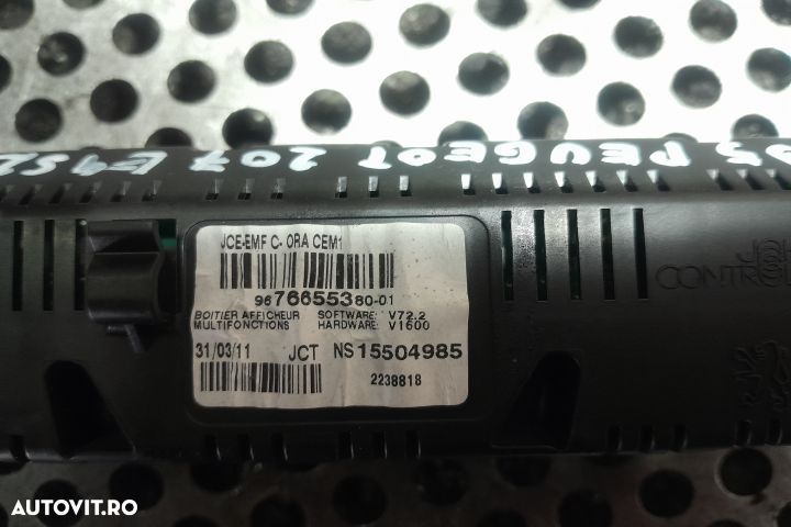 DISPLAY BORD 9676655380-01 9676655380-01 Peugeot 207 1 [2006 - 2009] - 3