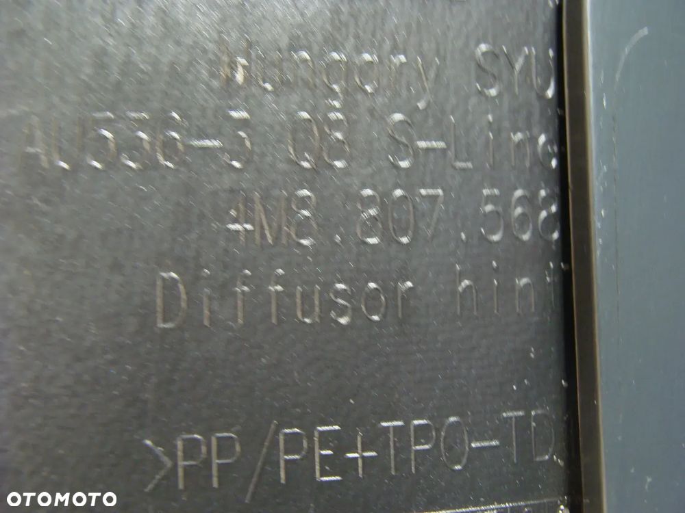 AUDI Q8 S-LINE DYFUZOR ZDERZAKA TYŁ 4M8807568 - 9