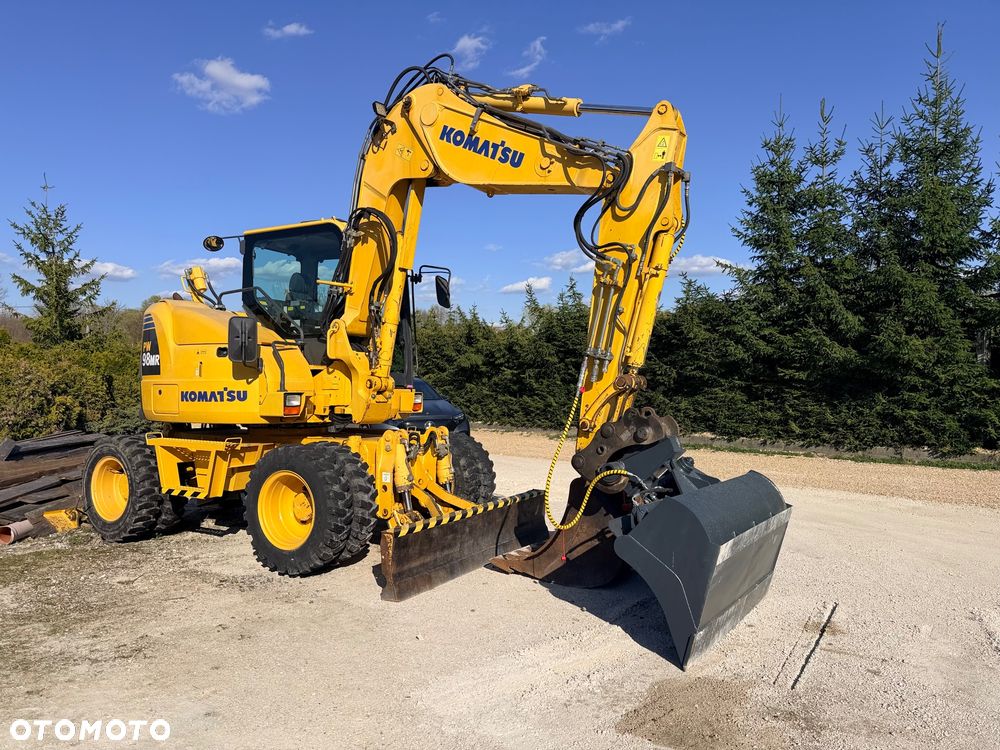 Komatsu 4x4x4 ramię łamane Koparka kołowa KOMATSU  PW98MR-8 10ton 4x4x4 ośki skrętne Ramię 3x łamane BEZ DPF i ADBLUE 4 cyl dodatkowe wyjścia hydr Pług Podpory 2012 szybka zwinna Prosto z importu 1 właściciel Cat TEREX Liebherr Wacker Pw 98 Mr 8 11 - 21
