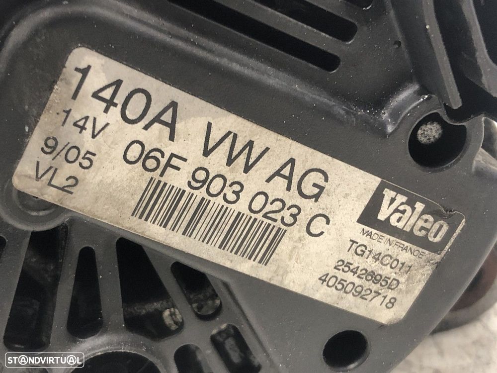 Alternador Usado SEAT LEON (1P1) 1.9 TDI REF. 06F 903 023 C MOTOR BKC / BLS / AR... - 5